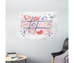 Xoxo Game with Lips Wide Tapestry