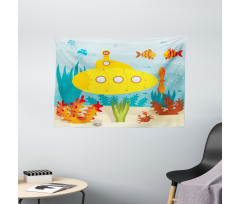 Sea Life Theme Wide Tapestry