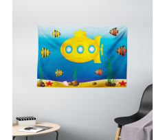 Fish Sea Grass Wide Tapestry