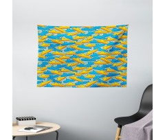 Pop Art Style Wide Tapestry