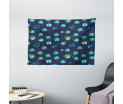 Planet Earth Face Moods Wide Tapestry