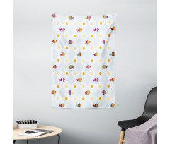 Fish Cartoon with Spots Tapestry