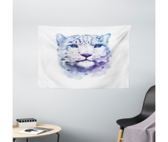 Leopard Wild Cat Wide Tapestry