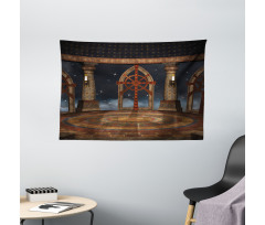 Fantasy Building in the Sky Wide Tapestry