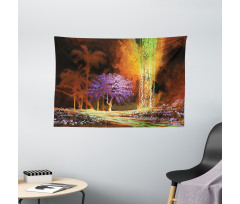 Digital Tropic Exotic Wide Tapestry