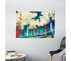 Trees Fiction Forest Wide Tapestry