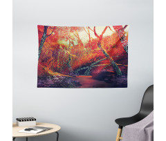 Autumn Fall Scenery Wide Tapestry