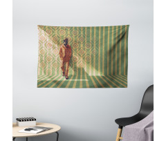 Fashion Retro Art Wide Tapestry