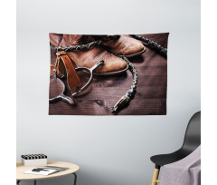 Rustic Rodeo Cowboy Wide Tapestry