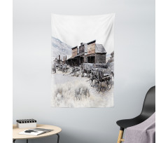 Old Wooden 20s Town Tapestry