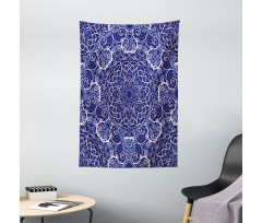 Bohemian Floral Circle Tapestry