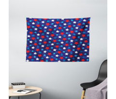 American Flag Stars Wide Tapestry