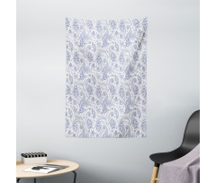 Abstract Buds and Dots Tapestry