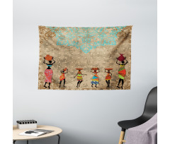 Folkloric Boho African Wide Tapestry
