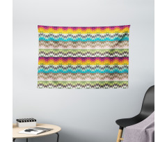 Contrast Colors Artwork Wide Tapestry