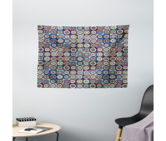 Ring Formed Circles Wide Tapestry