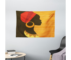 Girl Silhouette in Grace Wide Tapestry