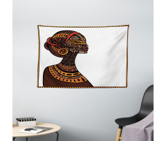 Exotic Totem Mask Wide Tapestry