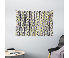 Triangle Shaped Lines Wide Tapestry