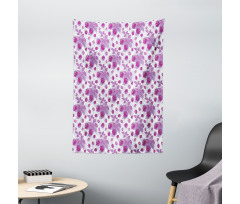 Vivid Rasberries Branch Tapestry