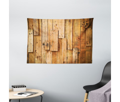 Lodge Wall Planks Print Wide Tapestry