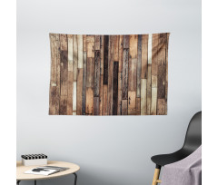 Old Floor Rustic Style Wide Tapestry