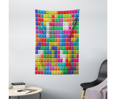 Colorful Blocks Art Tapestry