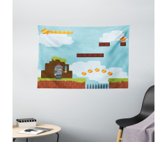 Arcade Knight 90's Wide Tapestry