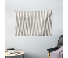 Grey and White Zig Zag Wide Tapestry