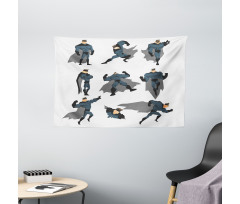 Superpowered Hero Wide Tapestry