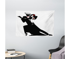 Romantic Dance Partners Wide Tapestry