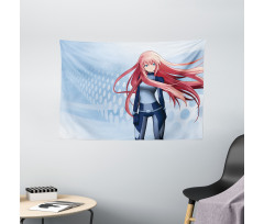 Digital Futuristic Style Wide Tapestry