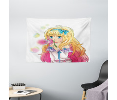 Manga Cartoon Artwork Wide Tapestry