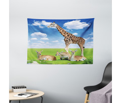 Zoo Animals Wide Tapestry