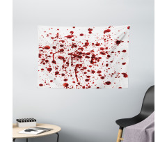 Splashes of Blood Scary Wide Tapestry