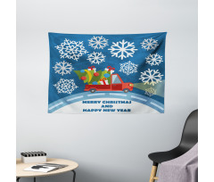 Happy New Year Truck Wide Tapestry