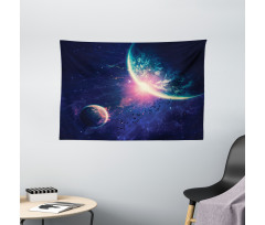 Outer Space Mars Planets Wide Tapestry