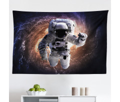 Insanlar Mikrofiber Geniş Duvar Halısı Uzay ve Astronot Fotoğrafı