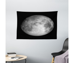 Trippy Moon Planet Space Wide Tapestry