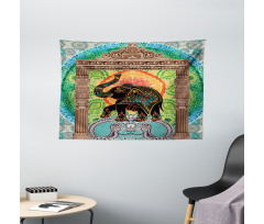 Ancient Pantheon Tower Wide Tapestry