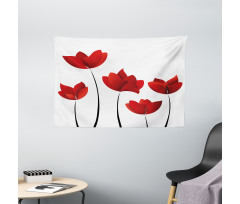 Vivid Rose Flower Petal Wide Tapestry