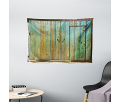 Rustic Old Wooden Gate Wide Tapestry