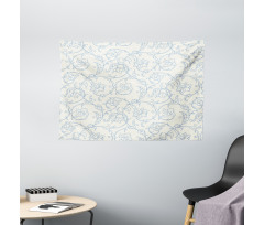 Bohemian Vintage Orchids Wide Tapestry