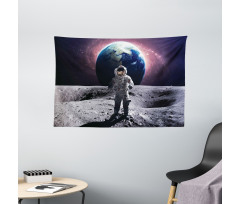 Brace Astronaut Cosmos Wide Tapestry