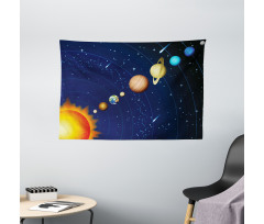 Solar System with Sun Wide Tapestry