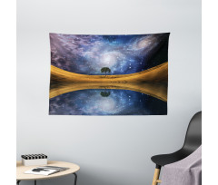Galaxy with Star Meteors Wide Tapestry