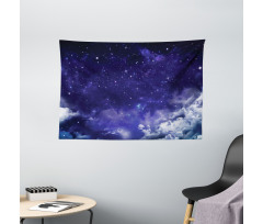 Dreamy Night with Stars Wide Tapestry