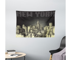 Grunge Empire State NYC Wide Tapestry