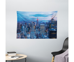 Sunset in NYC Photo Wide Tapestry