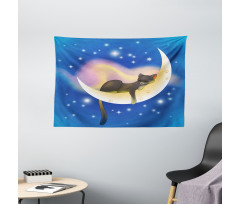 Baby Kids Cat Wide Tapestry